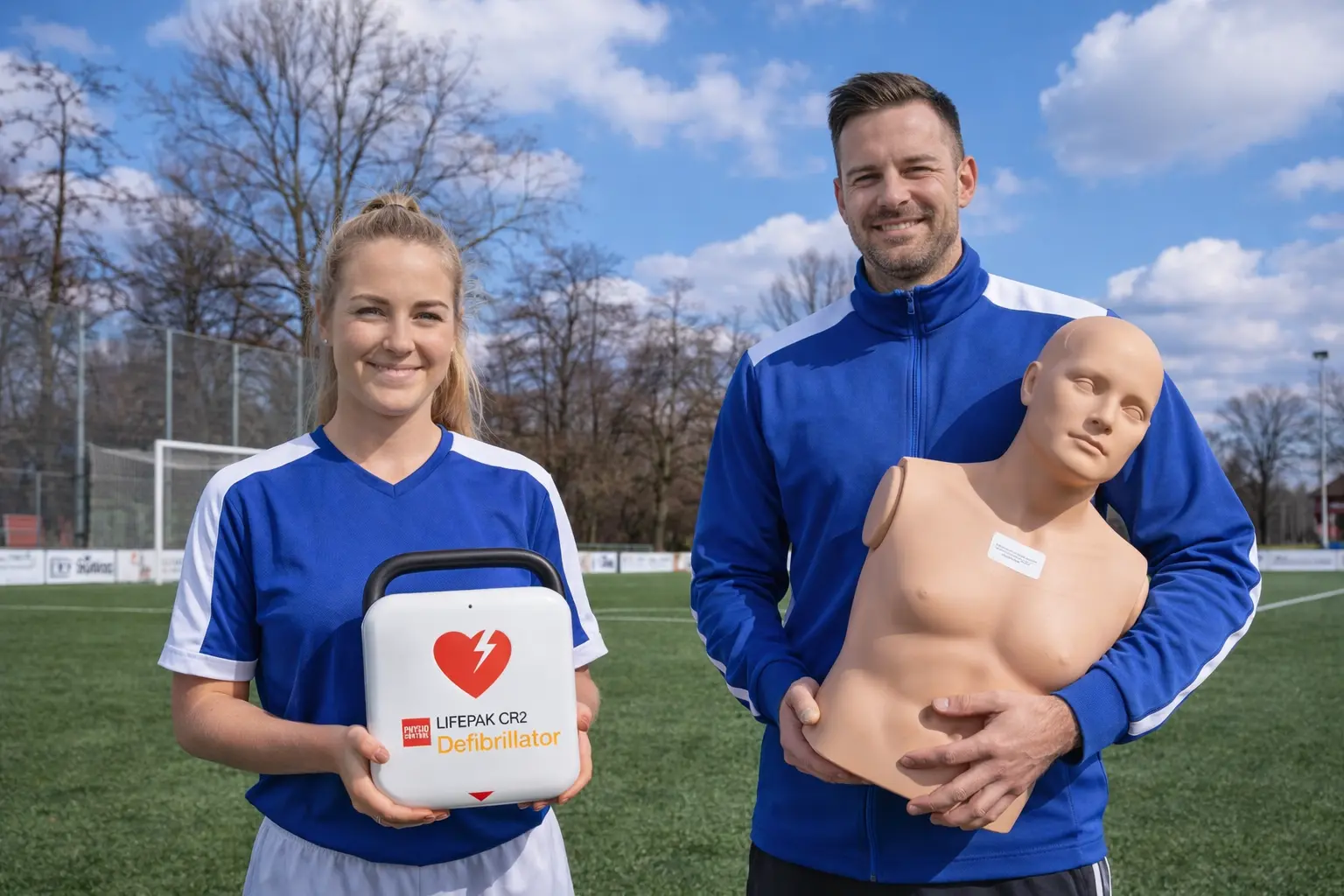 EHBSO training sportvereniging - jeugdleden leren reanimatie en AED-gebruik bij voetbalclub, hartveilige sportclub met BeatKeeper